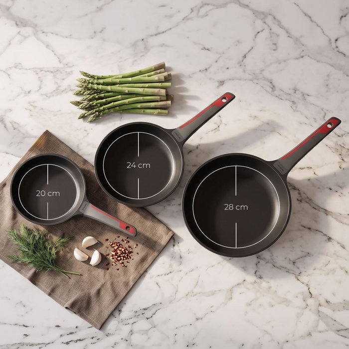 Cecotec Set de sartenes Colección Gourmet+ (20, 24 y 28 cm)