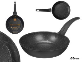 KINVARA Sartén de Aluminio Antiadherente para Inducción 26 cm Negro