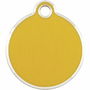 Placa identificativa para collar Imarc Circle Amarillo Dorado