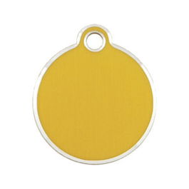 Placa identificativa para collar Imarc Circle Amarillo Dorado
