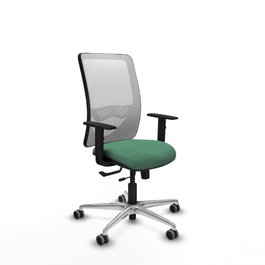 PIQUERAS Y CRESPO Silla de oficina Zulema Verde esmeralda y Blanco