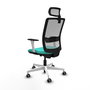 PIQUERAS Y CRESPO Silla de oficina Haches Sincro/Traslack Turquesa y Gris