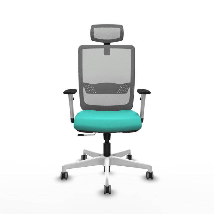 PIQUERAS Y CRESPO Silla de oficina Haches Sincro/Traslack Turquesa y Gris