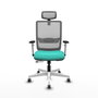 PIQUERAS Y CRESPO Silla de oficina Haches Sincro/Traslack Turquesa y Gris