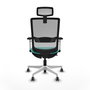 PIQUERAS Y CRESPO Silla de oficina Haches Sincro/Traslack Turquesa y Gris