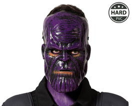 Máscara para Halloween y Cosplay de Villano Musculoso con Diseño Arrugado en Colores Morado y Negro para Disfraces