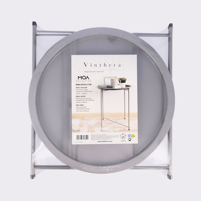 Mesa Auxiliar Acero Moa Vinthera 46,80x46,80x50,20 cm Mesa Auxiliar Acero Moa Vinthera 46,80x46,80x50,20 cm