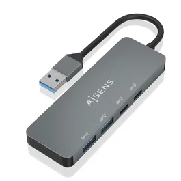 Aisens Hub USB 3.2 Gen2 10Gbps (2x USB-A y 2x USB-C) Gris