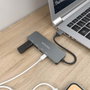 Aisens Hub USB 3.2 Gen2 10G con 2x USB-A y 2x USB-C, Gris