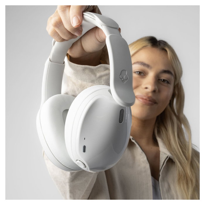 Skullcandy Hesh 540 ANC Auriculares Inalámbricos Bluetooth Over-Ear con Cancelación Activa de Ruido, Blanco