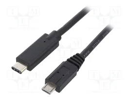 QOLTEC Cable USB 2.0 con conector USB B micro y USB C de 1,2m