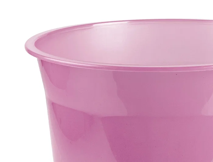 Liderpapel Papelera de Plástico Rosa Translúcido 13 Litros 275x285 mm