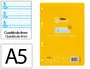 Liderpapel Recambio A5 Pautaguía 100 Hojas 75gr Cuadriculado Pautado 4mm con Margen 6 Taladros