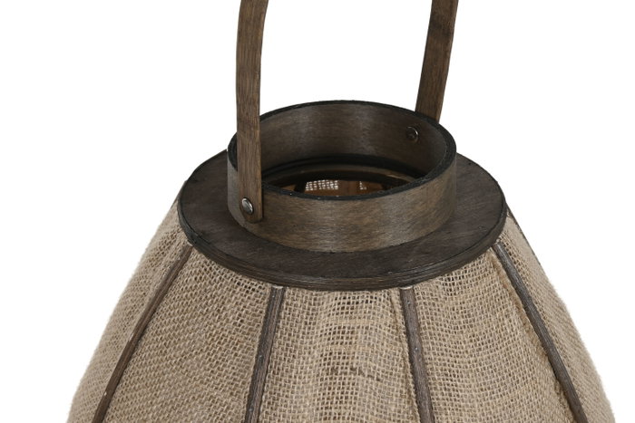 DKD Home Decor Portavelas de Yute y Bambú Natural 37x37x84 cm DKD Home Decor Portavelas de Yute y Bambú Natural 37x37x84 cm