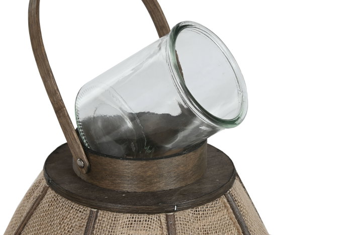 DKD Home Decor Portavelas de Yute y Bambú Natural 37x37x84 cm DKD Home Decor Portavelas de Yute y Bambú Natural 37x37x84 cm