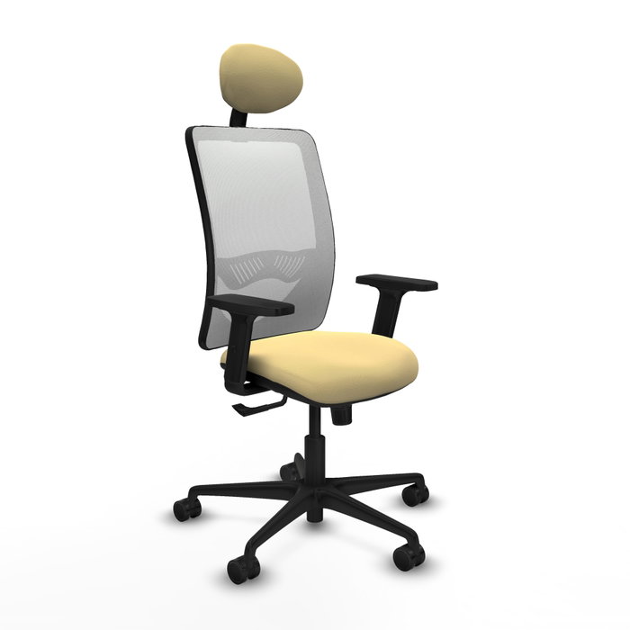 PIQUERAS Y CRESPO Silla de oficina Zulema con mecanismo Sincro, Crema y Blanco PIQUERAS Y CRESPO Silla de oficina Zulema con mecanismo Sincro, Crema y Blanco