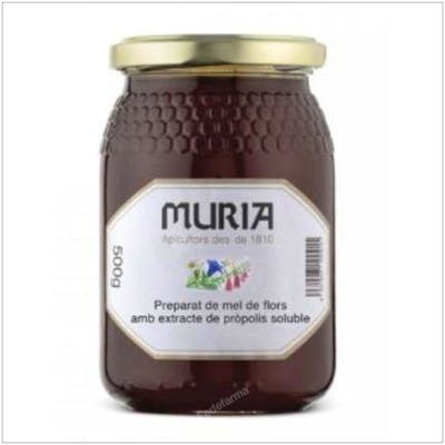 MURIA Miel de Mil Flores con Propóleo 500gr Origen España MURIA Miel de Mil Flores con Propóleo 500gr Origen España