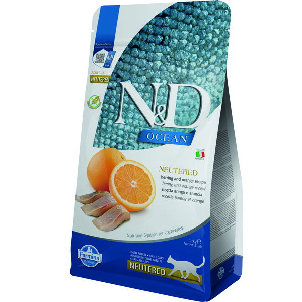 Farmina N&D Ocean Neutered Arenque y Naranja 1,5 kg Farmina N&D Ocean Neutered Arenque y Naranja 1,5 kg
