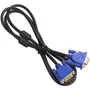 Genérico - Cable VGA Macho Macho 1.8m / 180cm HD15 Negro para Monitor, Proyector, TV - Ferrita, Chapado Oro
