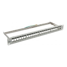 Synergy21 Keystone Modulträger para 24xTP-Modul 1HE Lichtgrau V31