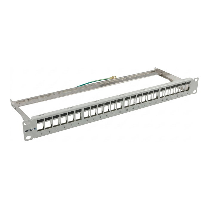 Synergy21 Keystone Modulträger para 24xTP-Modul 1HE Lichtgrau V31 Synergy21 Keystone Modulträger para 24xTP-Modul 1HE Lichtgrau V31