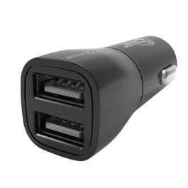 muvit for change cargador coche 2 USB 3,4A/18W negro