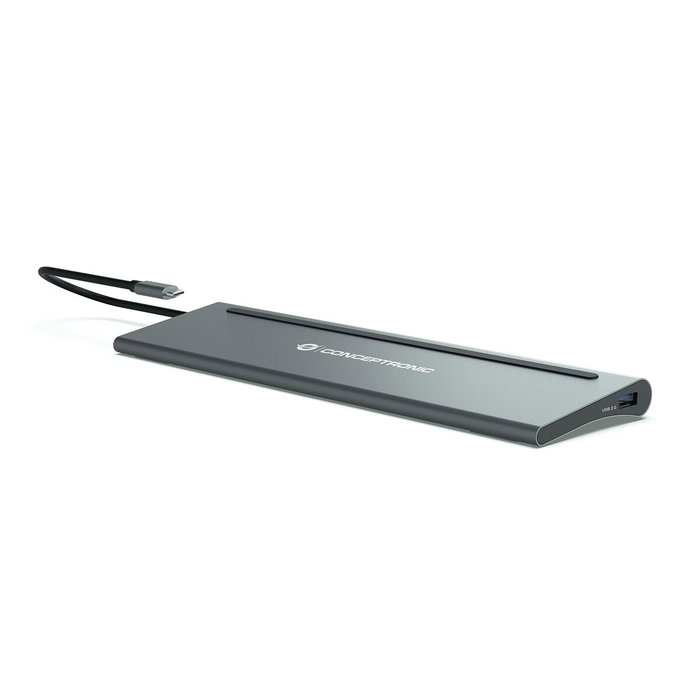 Conceptronic DONN17G Estación de acoplamiento 12 en 1 USB-C Gris Conceptronic DONN17G Estación de acoplamiento 12 en 1 USB-C Gris