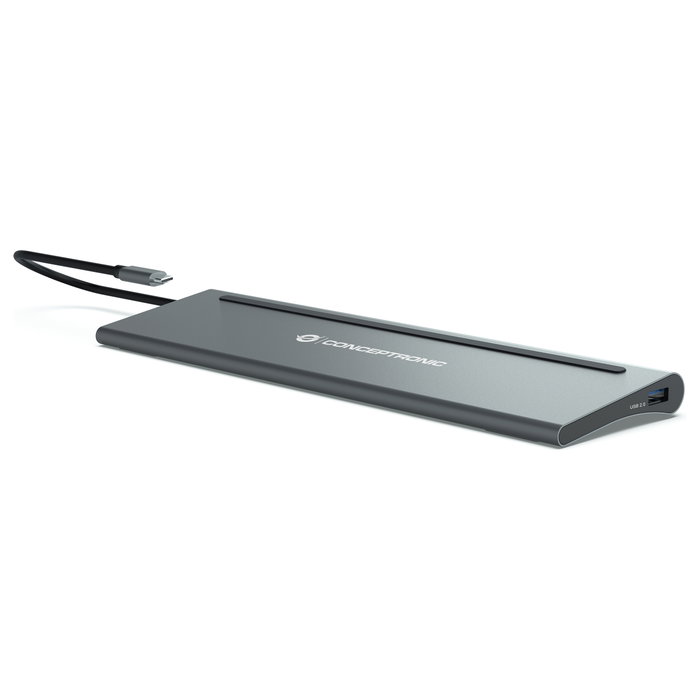 Conceptronic DONN17G Estación de acoplamiento 12 en 1 USB-C Gris Conceptronic DONN17G Estación de acoplamiento 12 en 1 USB-C Gris