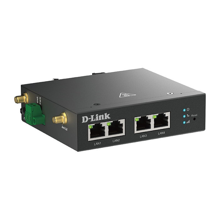 D-Link Router M2M VPN 4G LTE DWM-314-T para Carril DIN, 4 Puertos LAN Ethernet 10/100 Mbit/s