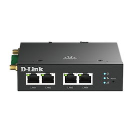 D-Link Router M2M VPN 4G LTE DWM-314-T para Carril DIN, 4 Puertos LAN Ethernet 10/100 Mbit/s