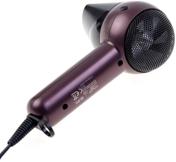 ADLER Secador de viaje 1400W con 2 niveles de potencia