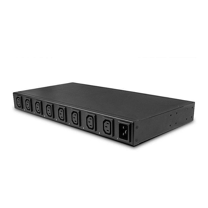 LINDY IPower Switch Pro 8 32659 - Gestor de Alimentación Remota con Webserver, 8 Salidas AC C14, Negro, Interior, Acero