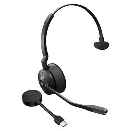 Jabra Engage 55 SE Auriculares Diadema Inalámbricos Mono para Oficina / Centro de Llamadas con Receptor USB-C, Bluetooth, Certificado Microsoft Teams, Negro