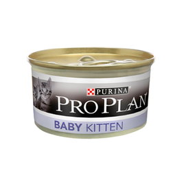 Purina Pro Plan Feline Baby Kitten Mousse de Pollo 24x85 gr - Para Gatitos, Digestión Sensible