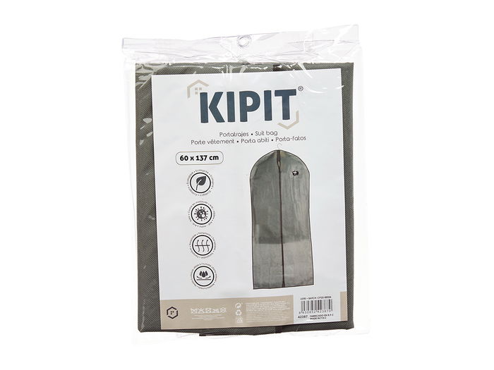 Kipit Portatrajes Gris 134x58x0.3 cm (Set de 24)