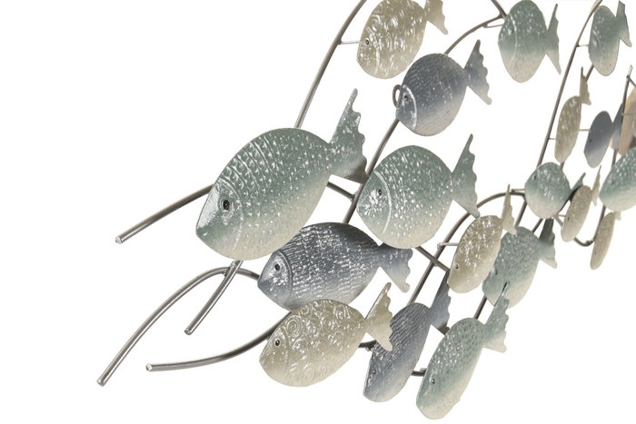 DKD Home Decor Decoracion Pared Mediterraneo Azul Turquesa Metal Peces 5 x 44 x 128 cm (2 Unidades) DKD Home Decor Decoracion Pared Mediterraneo Azul Turquesa Metal Peces 5 x 44 x 128 cm (2 Unidades)