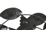 DKD Home Decor Decoracion Pared Mediterraneo Azul Turquesa Metal Peces 5 x 44 x 128 cm (2 Unidades)