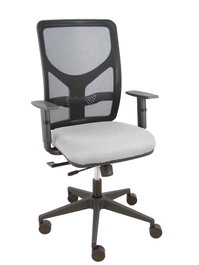PIQUERAS Y CRESPO Silla de oficina Motilla con mecanismo Sincro/Traslack, Gris claro y Negro