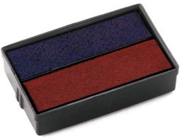 COLOP Almohadilla E10 Bicolor Azul y Rojo