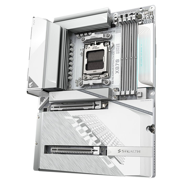 Gigabyte GA-X870 A STEALTH ICE Placa Base AM5 DDR5 Gigabyte GA-X870 A STEALTH ICE Placa Base AM5 DDR5