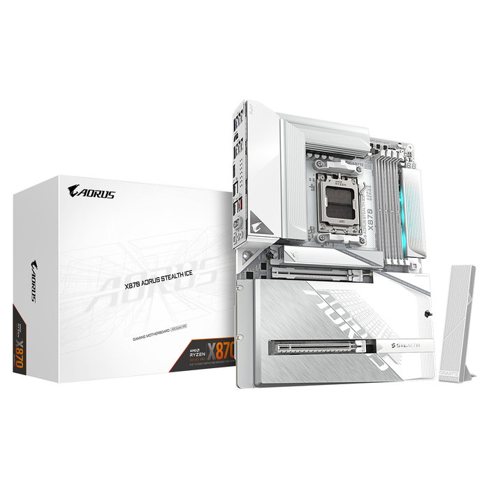 Gigabyte GA-X870 A STEALTH ICE Placa Base AM5 DDR5 Gigabyte GA-X870 A STEALTH ICE Placa Base AM5 DDR5
