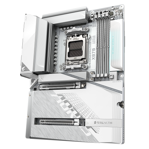 Gigabyte X870 AORUS STEALTH ICE Blanco AM5 DDR5 Wi-Fi 7 Gigabyte X870 AORUS STEALTH ICE Blanco AM5 DDR5 Wi-Fi 7