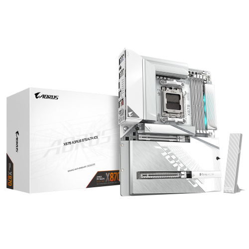 Gigabyte X870 AORUS STEALTH ICE Blanco AM5 DDR5 Wi-Fi 7 Gigabyte X870 AORUS STEALTH ICE Blanco AM5 DDR5 Wi-Fi 7