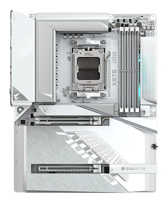 Gigabyte X870 AORUS STEALTH ICE Blanco