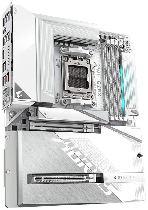 Gigabyte X870 AORUS STEALTH ICE Blanco AM5 DDR5 Wi-Fi 7 Gigabyte X870 AORUS STEALTH ICE Blanco AM5 DDR5 Wi-Fi 7