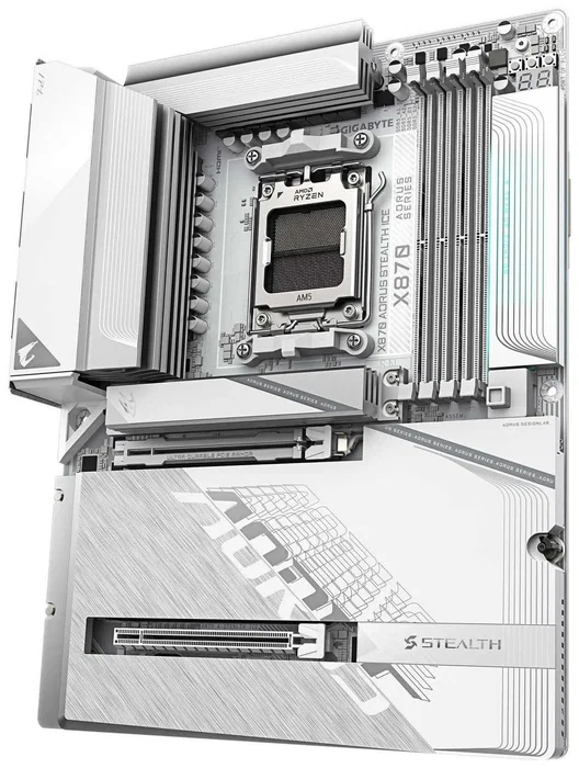 Gigabyte X870 AORUS STEALTH ICE Blanco AM5 DDR5 Wi-Fi 7 Gigabyte X870 AORUS STEALTH ICE Blanco AM5 DDR5 Wi-Fi 7