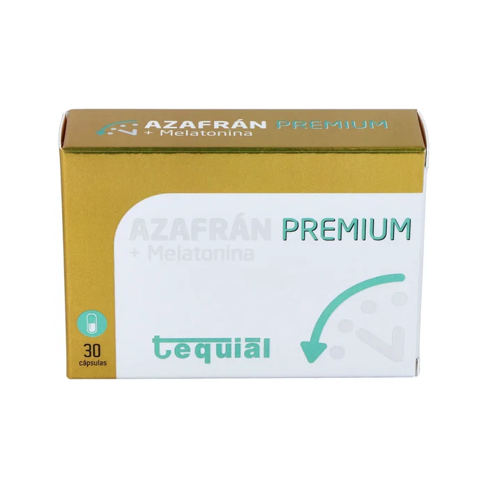 TEQUIAL Azafran Premium 30 Cap. Sinergia de azafrán y melatonina que apoya un descanso normal y un normal funcionamiento del sistema nervioso