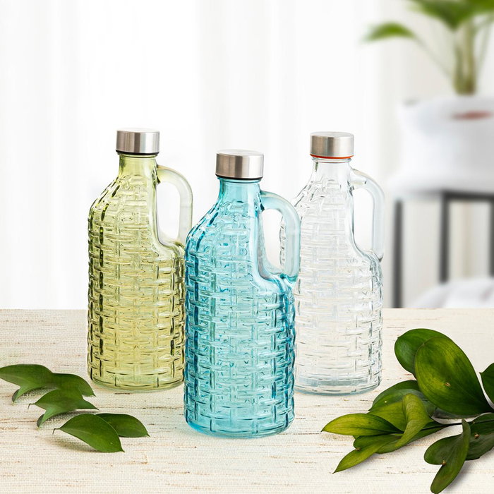 Botella Mesa Vidrio con Tapón Calypso Quid 1 L (12 Unidades)