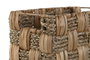 DKD Home Decor Set de 2 Cestas de Jacinto de Agua y Seagrass Natural
