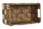 DKD Home Decor Set de 2 Cestas de Jacinto de Agua y Seagrass Natural